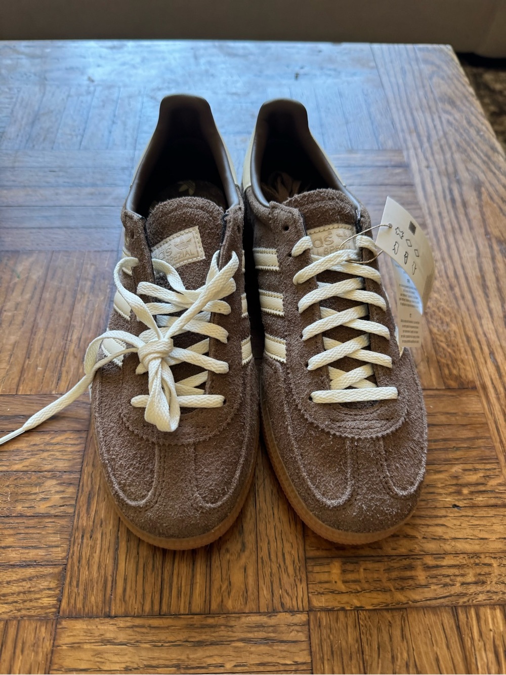 New Adidas Spezial Women’s Brown Suede Sneakers in Earth Strata in size 6.5 - Picture 4 of 6
